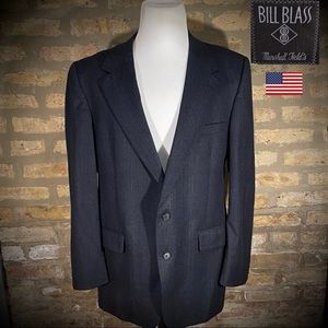 41R Bill Blass Wool Check blazer Sport Coat Jacket